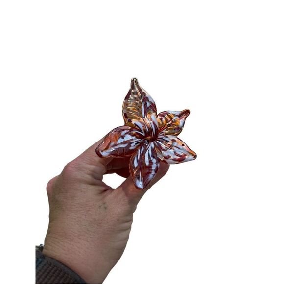 Murano Style hand blown glass art stem whimsical art fairy cottagecore boho - Picture 3 of 4